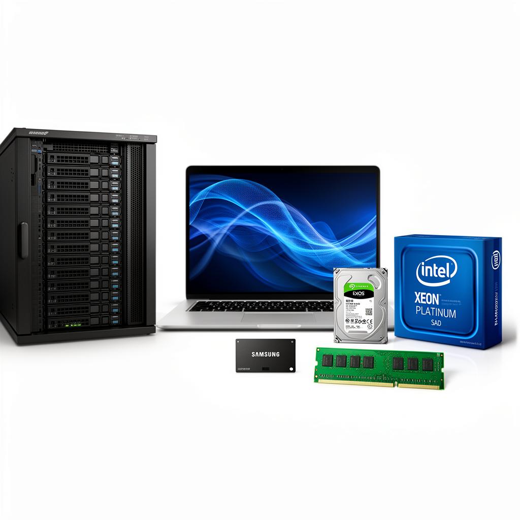 Серверное оборудование, ноутбук, HDD, SSD, RAM и Intel Xeon